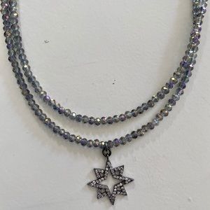 Beaded Necklace with Star Pendant